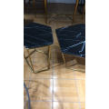 living room diamond shape stainless steel coffee table